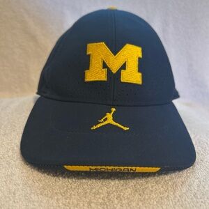 Nike Michigan Navy and Yellow Hat with Iconic Logo